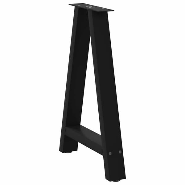 vidaXL sofabordsben, 2 stk., sort, 60x(72-73) cm, stål