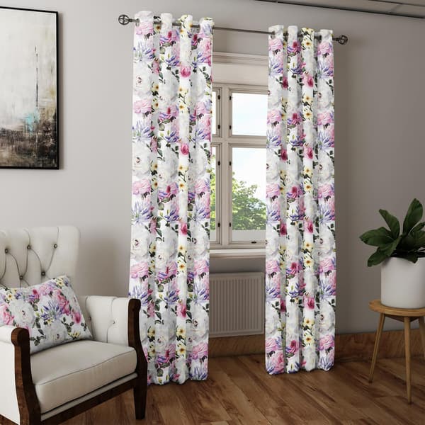 Gardin med snørehuller, print 010