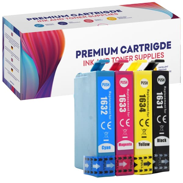 4x blækpatroner til Epson GP-E1636CMYK