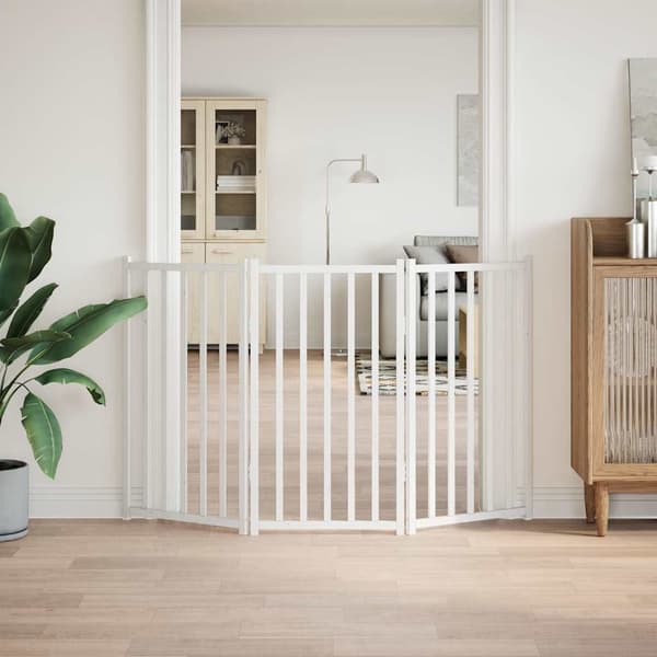 vidaXL foldbart sikkerhedsgitter til hunde, 3 paneler, 150 cm