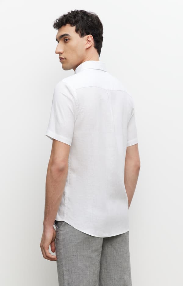 Slim fit hørskjorte M