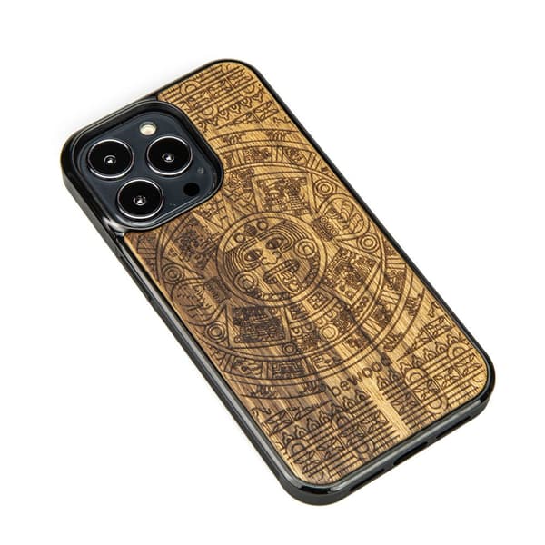 Träfodral till iPhone 13 Pro AZTEC CALENDAR LIMBA
