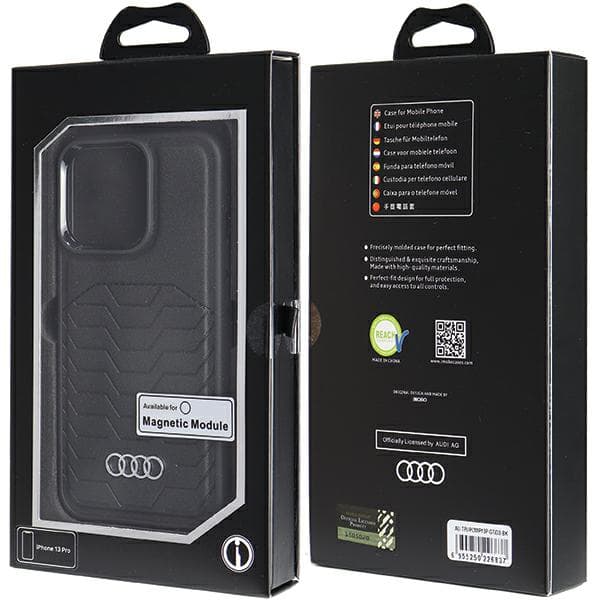 Audi MagSafe-etui i kunstlæder til iPhone 13 Pro / 13, sort