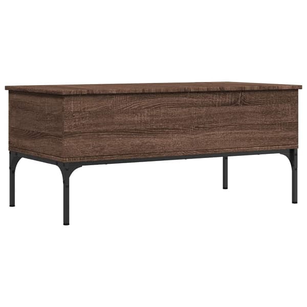 vidaXL sofabord brunt egetræ 100x50x45 cm