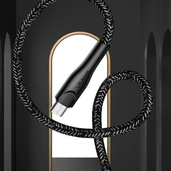 USAMS Flettet U41 USB-A til MicroUSB-kabel 2m 2A Rød