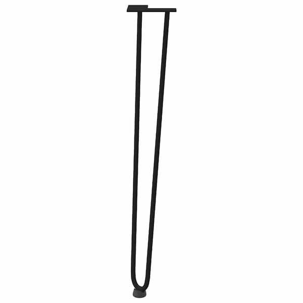 vidaXL hårnålebordben, 4 stk., sort, 72 cm, massivt stål