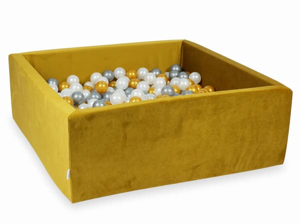 Torr bollhav 600 bitar 110x110x40 Sammet guld: guld, silver, pärla
