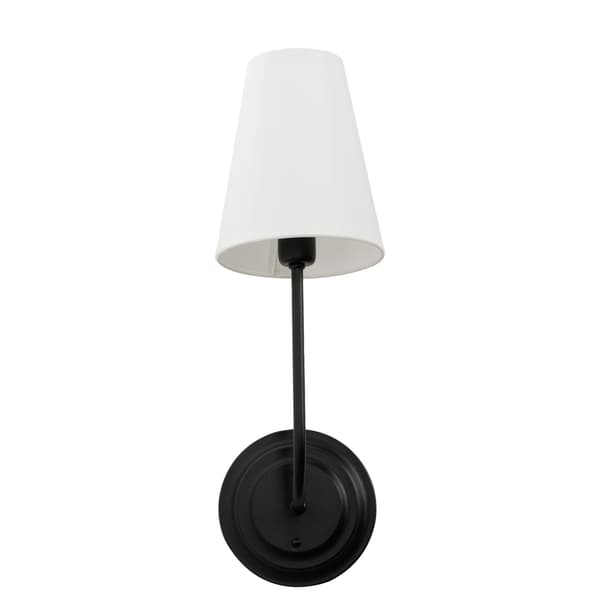 ELEGANCE Sort LINEN væglampe - smal