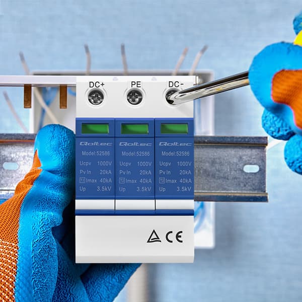Qoltec DC 3P 1000 V T2 C overspændingsafleder