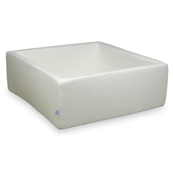 Tør pool 110x110x40 Boucle Hvid uden bolde