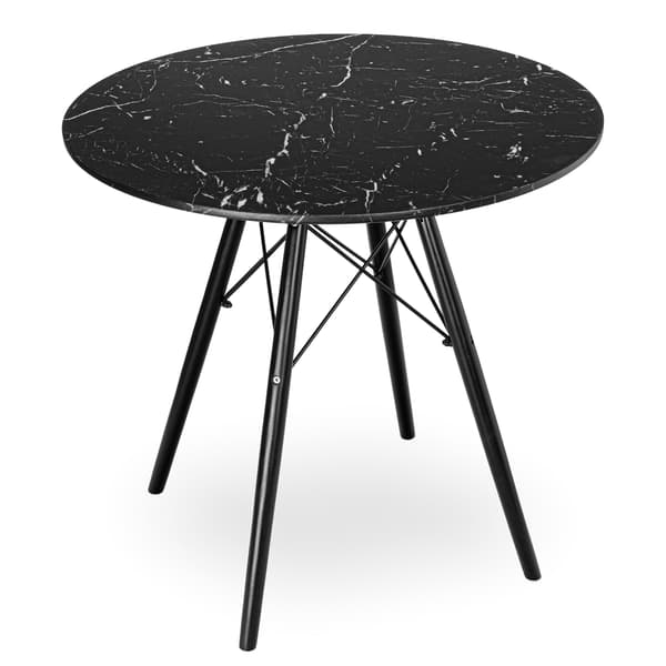 PARIS BLACK DTW rundt bord 80 cm sort marmor
