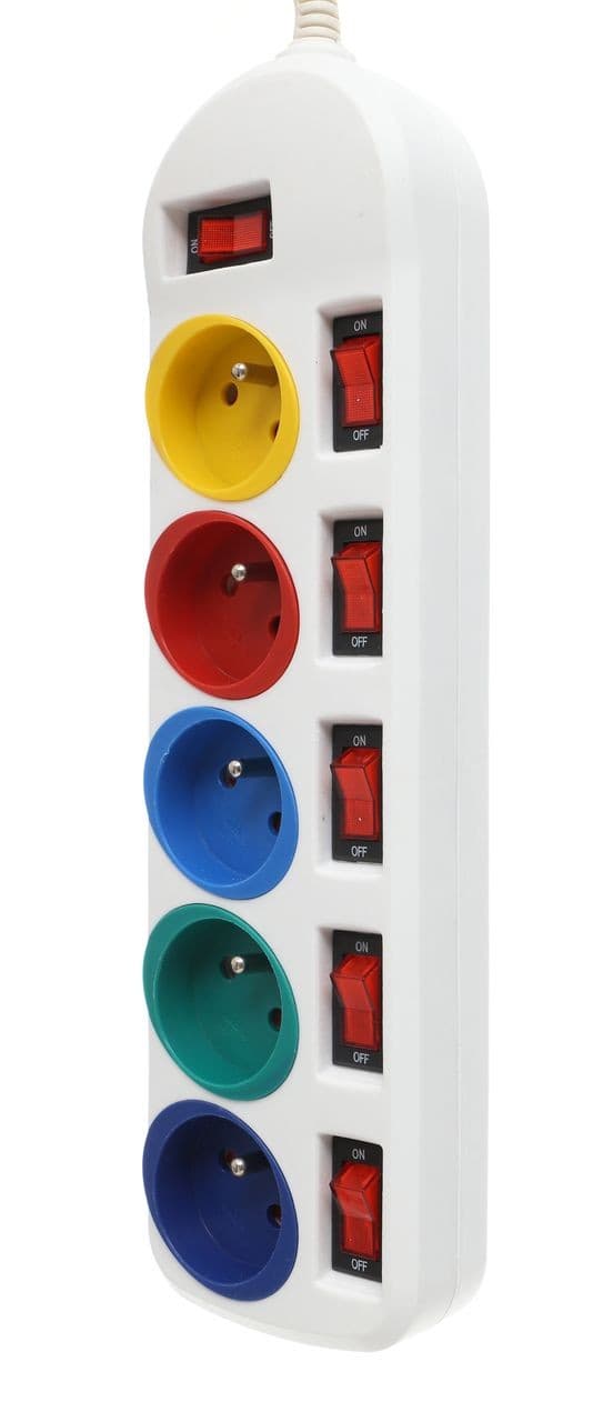 Forlængerledning 3m 5 stikkontakter KD4001