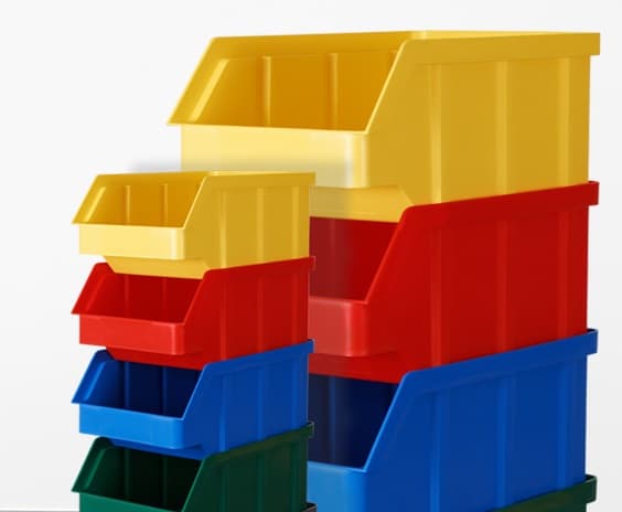 Værkstedscontainer model 5, mål 441 x 290 x 213 mm, sæt med 8 dele.