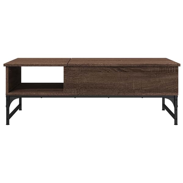 vidaXL sofabord brunt egetræ 100x50x35 cm