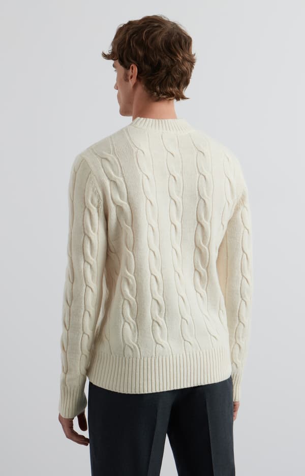 Kabelstrikket sweater XXL