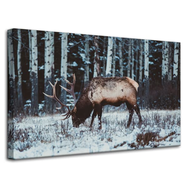 Lærredstryk Dyr Canadisk hjort 80x50