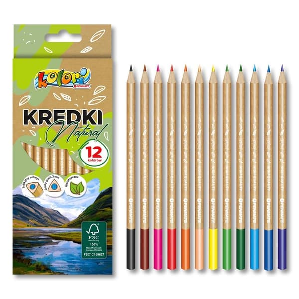 Kolori farveblyanter 12 naturlige farver PENMATE