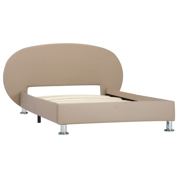 vidaXL Sängram cappuccino konstläder 100 x 200 cm