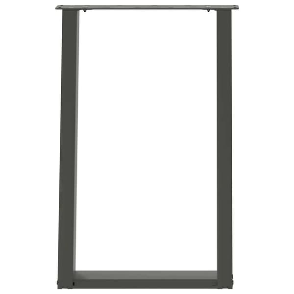 vidXL Matbordsben, 2 st, antracit, 50x(72-73)cm, stål