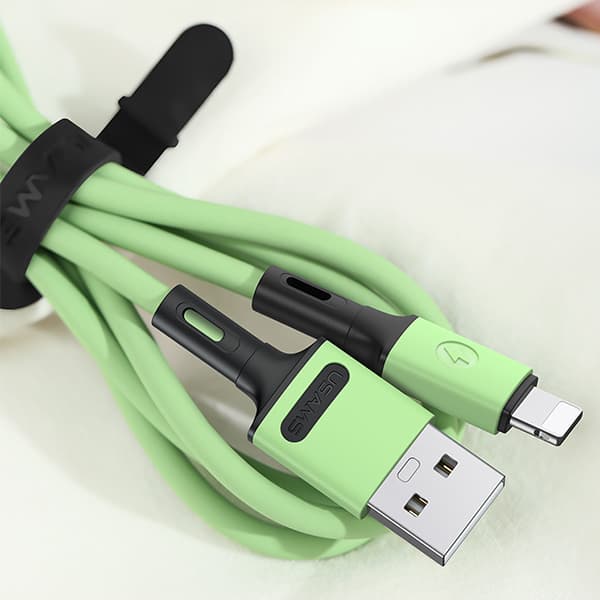 USAMS U52 USB-A till Lightning 2A snabbladdningskabel 1m Grön
