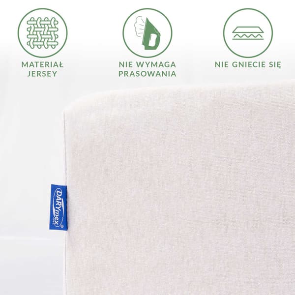 Dra-på-lakan 160x200 elastiskt JERSEY 100% BOMULL vit
