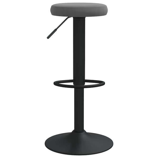 vidaXL Barstolar, set om 2, mörkgrå, klädda i sammet