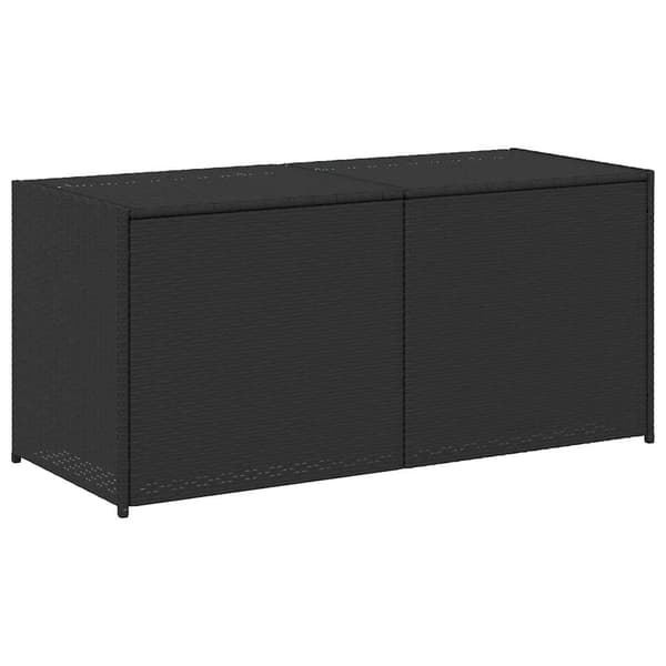 vidaXL opbevaringskasse til haven, sort, 283 l, polyrattan