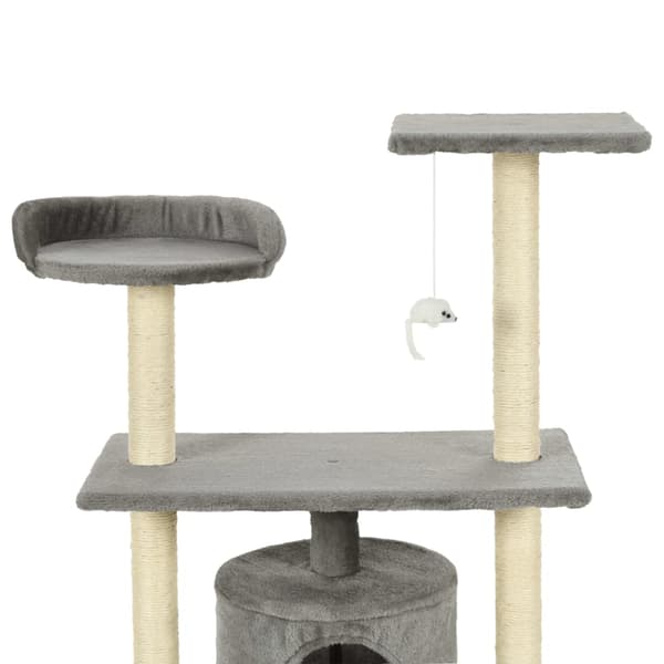 vidaXL kradsetræ til katte med sisalstolper 95 cm grå
