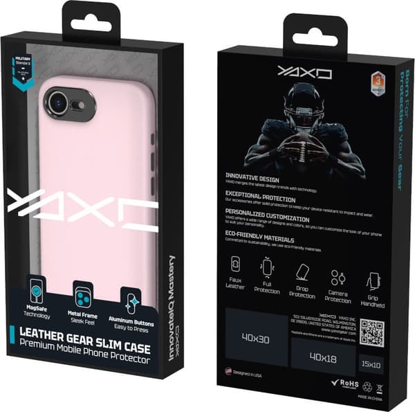 Yaxo Læder Gear Slim Etui til Apple iPhone 17e Glamure Pink (YMALGSLCI17E01PK)