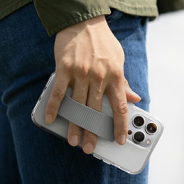 UNIQ Heldro Mount-skal med stativ för iPhone 14 Pro Max, transparent
