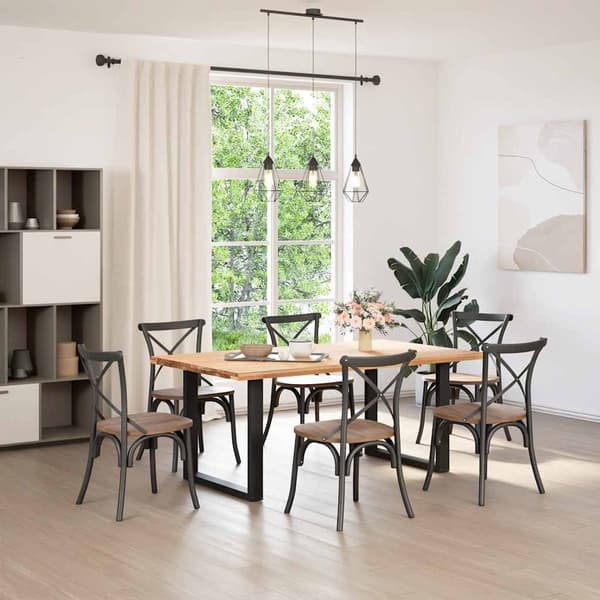 vidaXL sofabordsben, 2 stk., sort, 80x(72-73) cm, stål