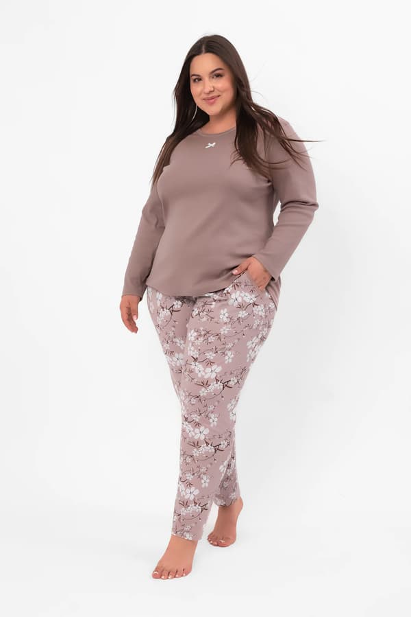 Dampyjamas med lång ärm, långbyxor Kimuri M