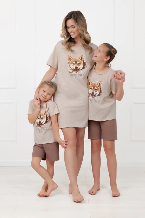 Shiba kortärmad pyjamas för flickor, 6 år
