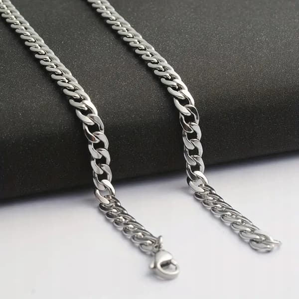 ELEGANT Herrkedja Silverkedja TITAN + GRATIS