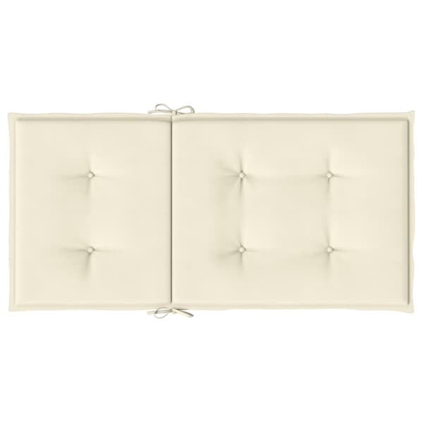 vidaXL Trädgårdsdynor, 2 st, Creme, 100x50x3 cm