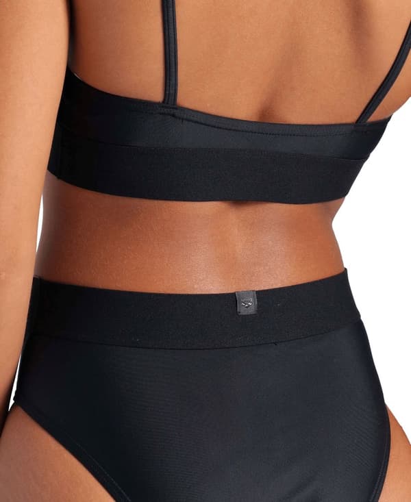 Arena svart bandeau bikini med logotyp dam S