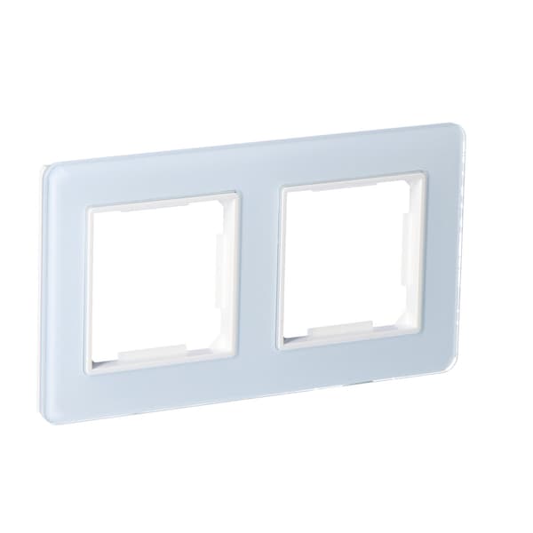 Dobbeltramme, glas, hvid, online sortiment
