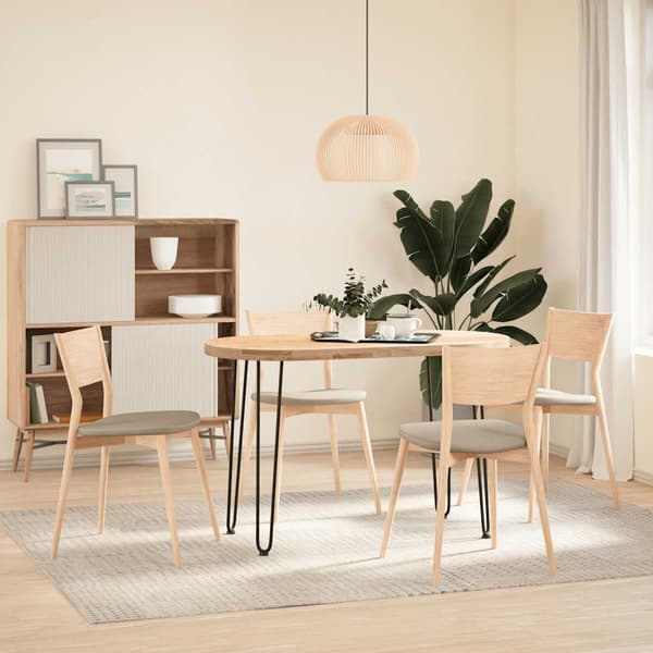 vidaXL hårnålebordben, 4 stk., sort, 72 cm, massivt stål