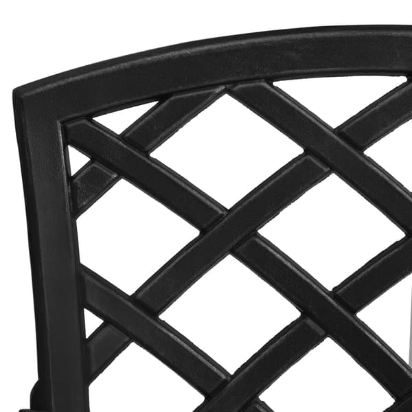 vidaXL havestole 4-pak, støbt aluminium, sort