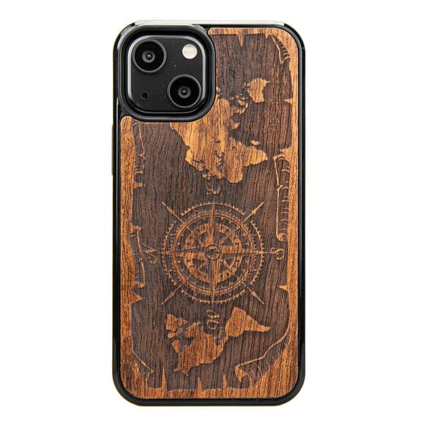 Træcover til iPhone 13 Mini WIND ROSE MERBAU