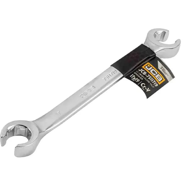 JCB SPLIT RINGNØGLE 17x19 mm 2-SIDET Cr-V 6-VINKEL