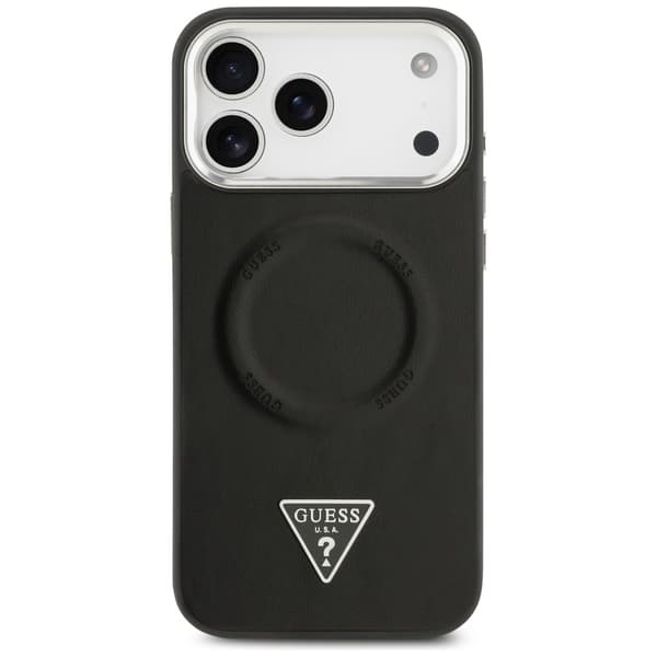 Guess Triangle Logo MagSafe -suojakuori iPhone 17 Prolle, musta