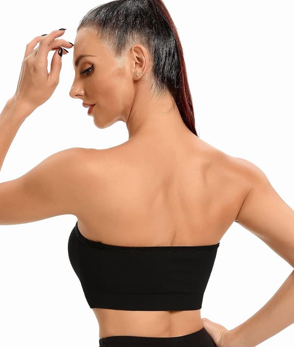 Olkaimeton push-up-rintaliivi 2XL musta ilman kaaritukea ANGOOL