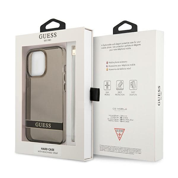 Guess Translucent Step-skal till iPhone 13 Pro / 13, Svart