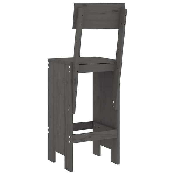 vidaXL Barstolar, set om 2, grå, 40x48,5x115,5 cm, furu