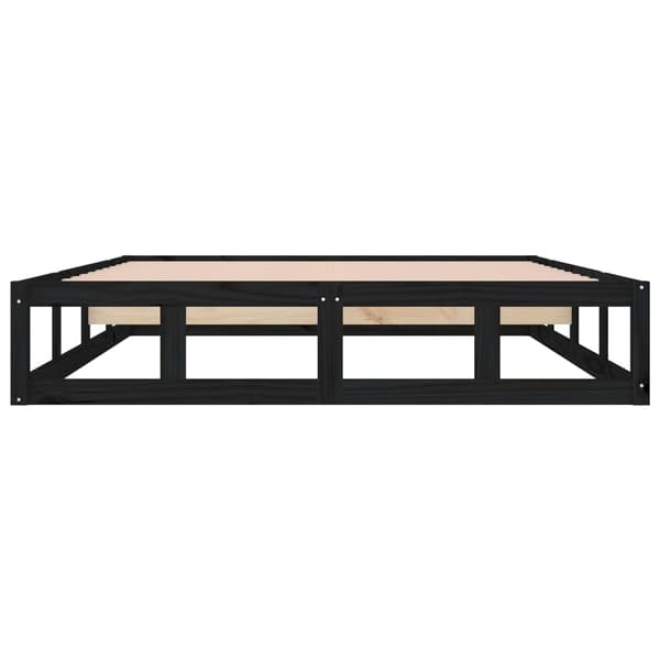 vidaXL sengestel sort 120 x 200 cm massivt træ
