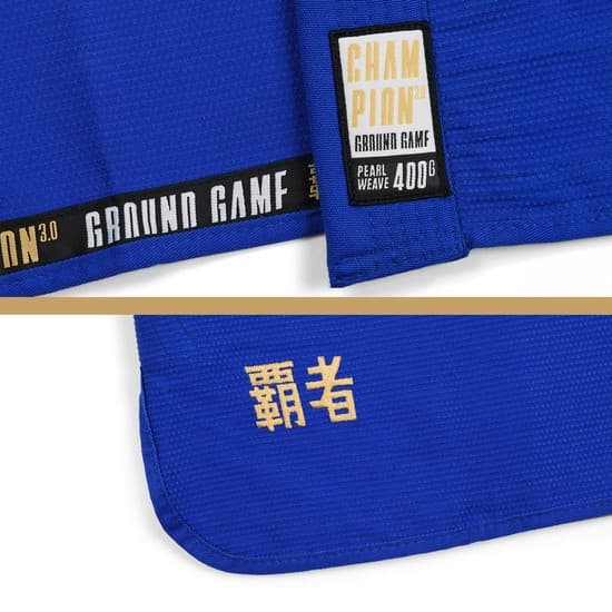 Ground Game Kimono/Gi BJJ Herr Champion 3.0 Blå A2L