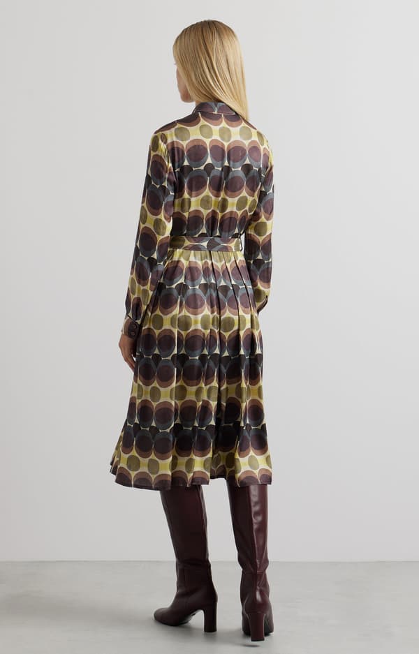 Printet midikjole 34