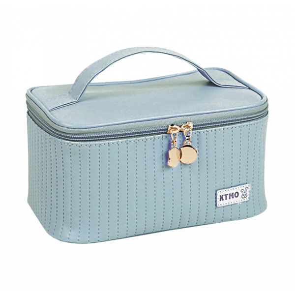 Foldbar quiltet kosmetikpung, blå denim, KS71