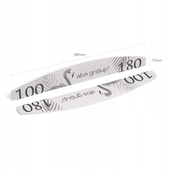 Aba Group SÄKER FÖRPACKNING Halvmånefil 100/180 Slim - Flamingo, 25 stycken